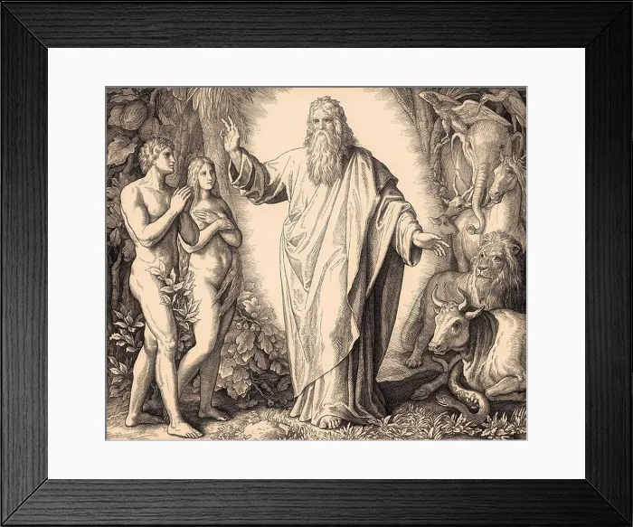 Framed Print : Creation of Humanity, by Julius Schnorr von Carolsfeld, 1860 Framed Print : Creation of Humanity, by Julius Schnorr von Carolsfeld, 1860