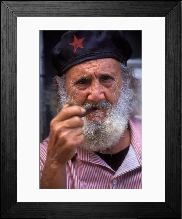 Framed Print : Old man with pipe Havana Cuba Framed Print : Old man with pipe Havana Cuba