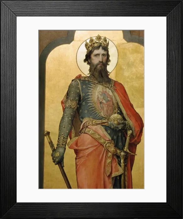 Framed Print : Ladislaus I of Hungary or St. Ladislaus (Laszlo) (1040-1095). King of Hungary between 1077-1095. Portrait by Ignac Roskovics (1854-1916) Framed Print : Ladislaus I of Hungary or St. Ladislaus (Laszlo) (1040-1095). King of Hungary between 1077-1095. Portrait by Ignac Roskovics (1854-1916)