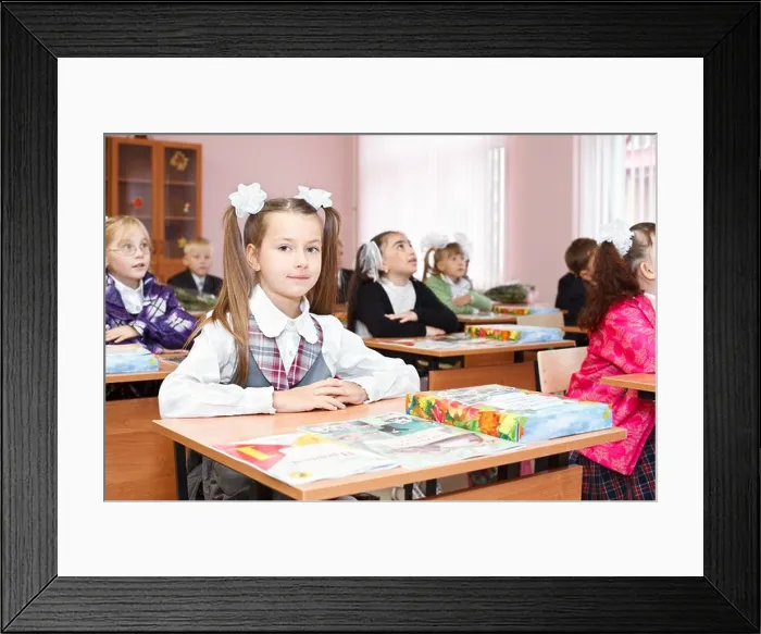 Framed Print : A Russian pupils in a lesson in first grade in elementary school. St. Petersburg, Russia Framed Print : A Russian pupils in a lesson in first grade in elementary school. St. Petersburg, Russia