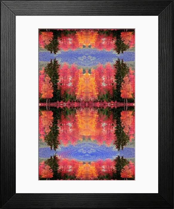 Framed Print : Mirror of Autumn Surreal photo-digital illustration Framed Print : Mirror of Autumn Surreal photo-digital illustration