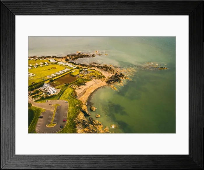 Framed Print : Aerial view of Donabate beach, Dublin county, Ireland Framed Print : Aerial view of Donabate beach, Dublin county, Ireland