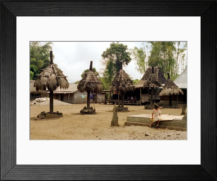Framed Print : Ngadhu animist shrines, Langa, near Bajawa, Flores, East Nusa Tenggara, Indonesia Framed Print : Ngadhu animist shrines, Langa, near Bajawa, Flores, East Nusa Tenggara, Indonesia