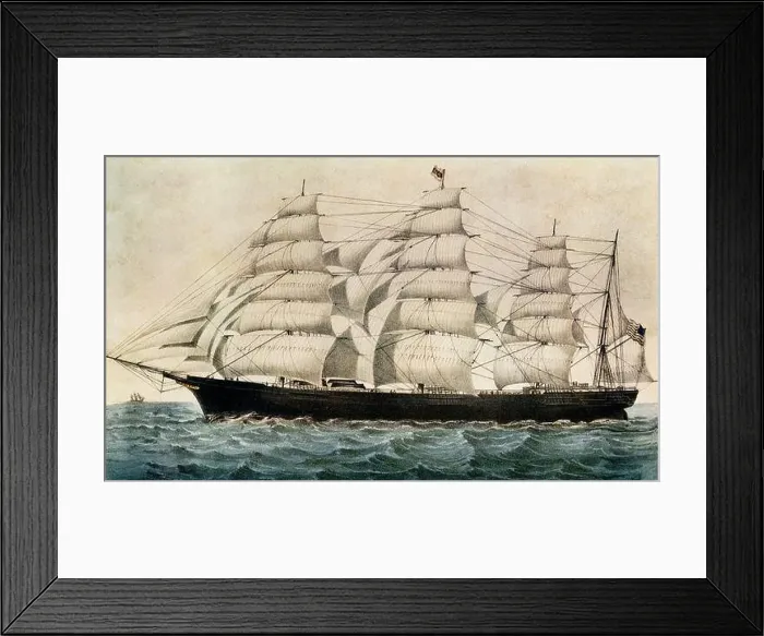 Framed Print : Clipper Ship Great Republic Currier and Ives Framed Print : Clipper Ship Great Republic Currier and Ives