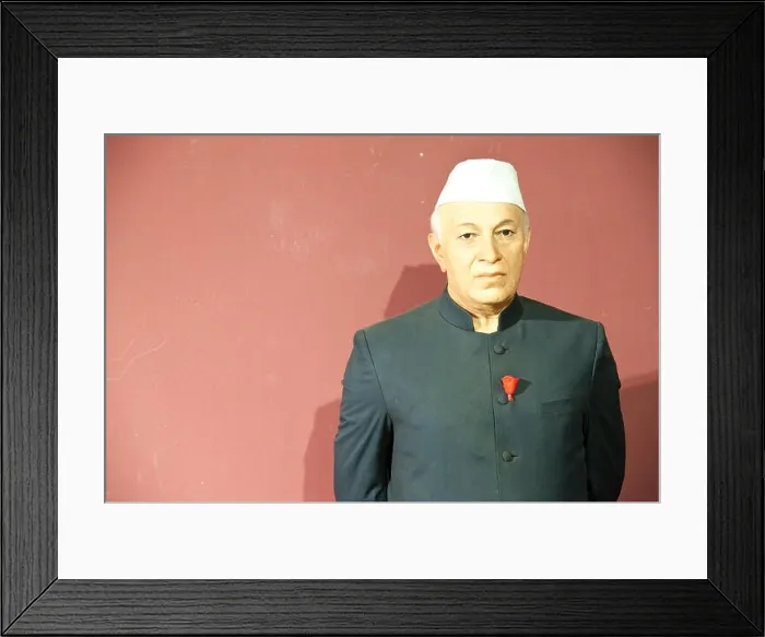 Framed Print : The image of Jawaharlal Nehru wax statue in Lonavala wax Museum, India