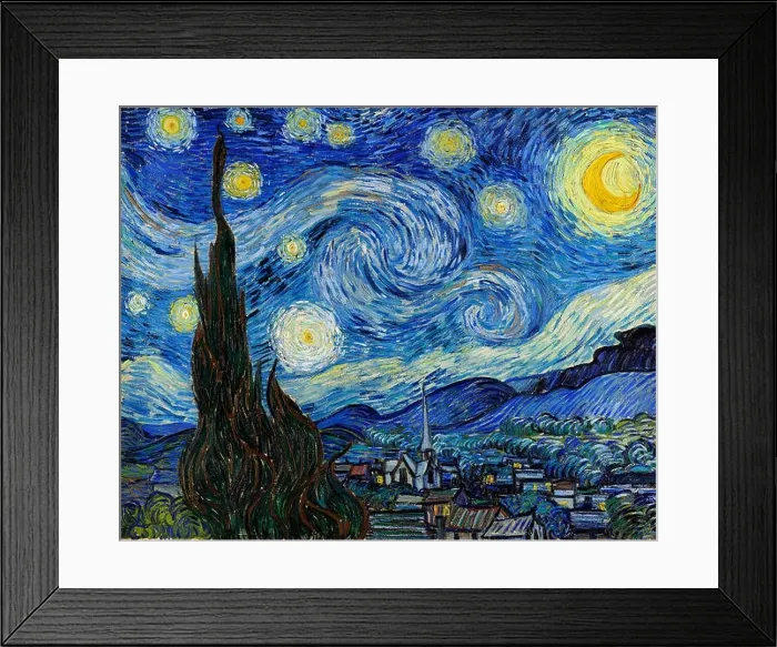 Framed Print : The Starry night - Vincent Van Gogh Framed Print : The Starry night - Vincent Van Gogh