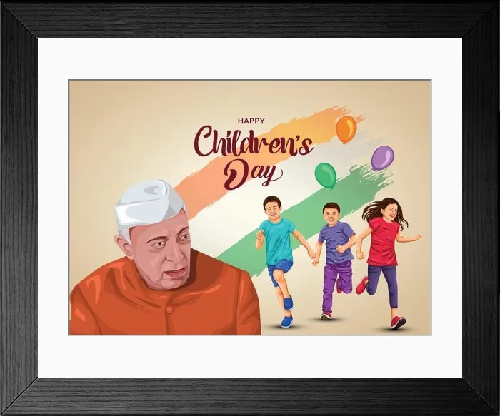 Framed Print : Happy Children's Day is celebrated in India on November-14 Jawaharlal Nehru's birthday Framed Print : Happy Children's Day is celebrated in India on November-14 Jawaharlal Nehru's birthday