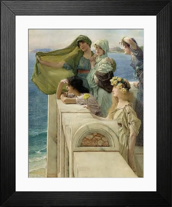 Framed Print : Alma-Tadema Lawrence - at Aphrodite's Cradle - Dutch School - 19th Century Framed Print : Alma-Tadema Lawrence - at Aphrodite's Cradle - Dutch School - 19th Century