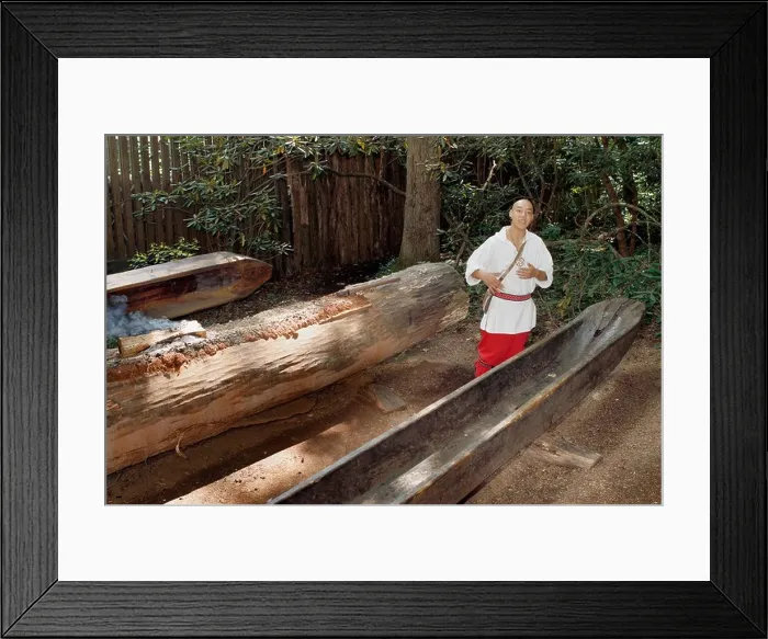 Framed Print : Cherokee, North Carolina - A tour guide at Oconaluftee Village Framed Print : Cherokee, North Carolina - A tour guide at Oconaluftee Village