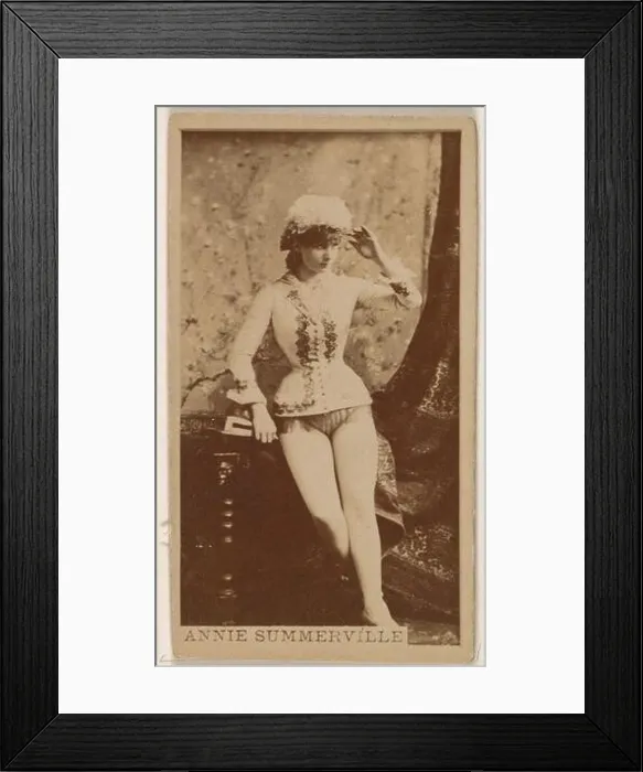 Framed Print : Miss Annie Summerville, from the Actresses series (N245) issued by Kinney Brothers to promote Sweet Caporal Cigarettes Framed Print : Miss Annie Summerville, from the Actresses series (N245) issued by Kinney Brothers to promote Sweet Caporal Cigarettes