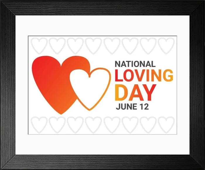 Framed Print : National Loving Day. June 12. Vector illustration Suitable for greeting card, poster and banner Framed Print : National Loving Day. June 12. Vector illustration Suitable for greeting card, poster and banner