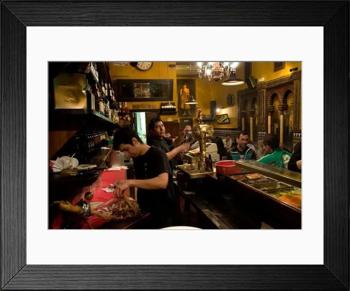 Framed Print : Alhambra Bar Pub Cafe Restaurant Old Madrid Spain Framed Print : Alhambra Bar Pub Cafe Restaurant Old Madrid Spain