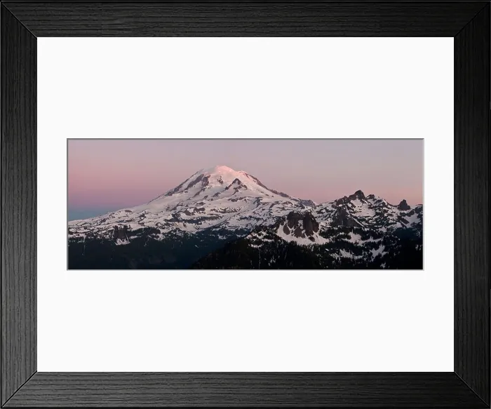 Framed Print : Morning Alpenglow on Mount Rainier from Shriner Peak, Mount Rainier National Park, Washington Framed Print : Morning Alpenglow on Mount Rainier from Shriner Peak, Mount Rainier National Park, Washington
