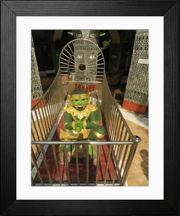 Framed Print : Myanmar, Mandalay: an ogre king Framed Print : Myanmar, Mandalay: an ogre king