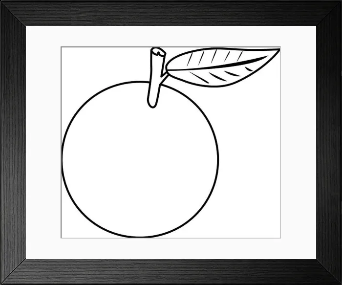 Framed Print : orange delicious fresh fruit nutrition vector illustration outline Framed Print : orange delicious fresh fruit nutrition vector illustration outline