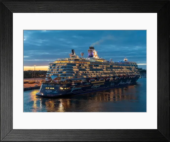 Framed Print : Germany, Lübeck - Travemünde, 15.07.2016, The ship Mein Schiff 5 at its christening 2016 Framed Print : Germany, Lübeck - Travemünde, 15.07.2016, The ship Mein Schiff 5 at its christening 2016