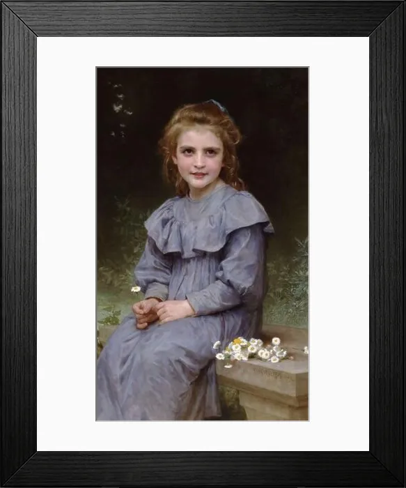 Framed Print : William-Adolphe Bouguereau (1825-1905) - Daisies 1894 Framed Print : William-Adolphe Bouguereau (1825-1905) - Daisies 1894