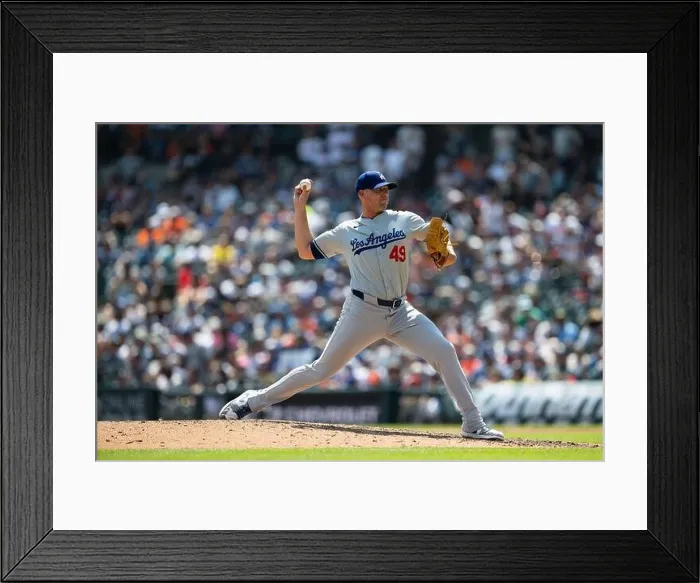 Framed Print : Los Angeles Dodgers pitcher Blake Treinen (49) Framed Print : Los Angeles Dodgers pitcher Blake Treinen (49)