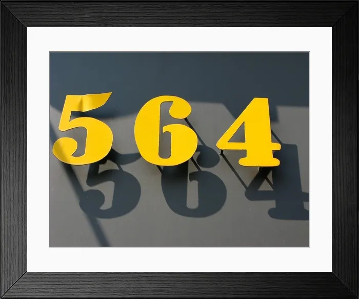 Framed Print : 564 five six four numbers Framed Print : 564 five six four numbers