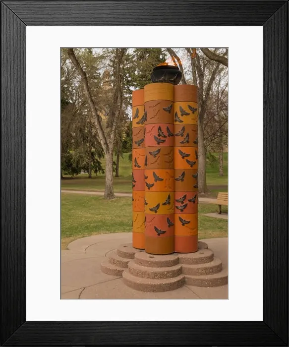Framed Print : Pillar of Strength monument for fallen police and peace officers