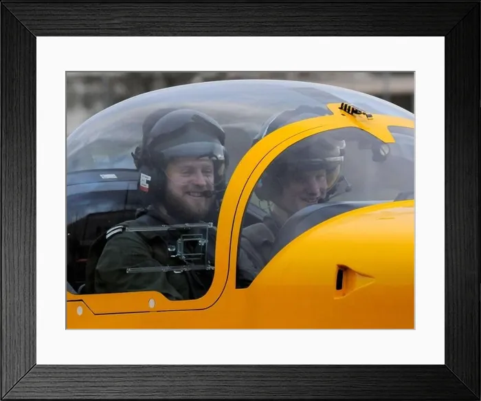 Framed Print : Prince Harry on his flying lesson in a Slingsby Firefly aircraft at Middle Wallop Army Flying Headquarters in Hampshire Framed Print : Prince Harry on his flying lesson in a Slingsby Firefly aircraft at Middle Wallop Army Flying Headquarters in Hampshire