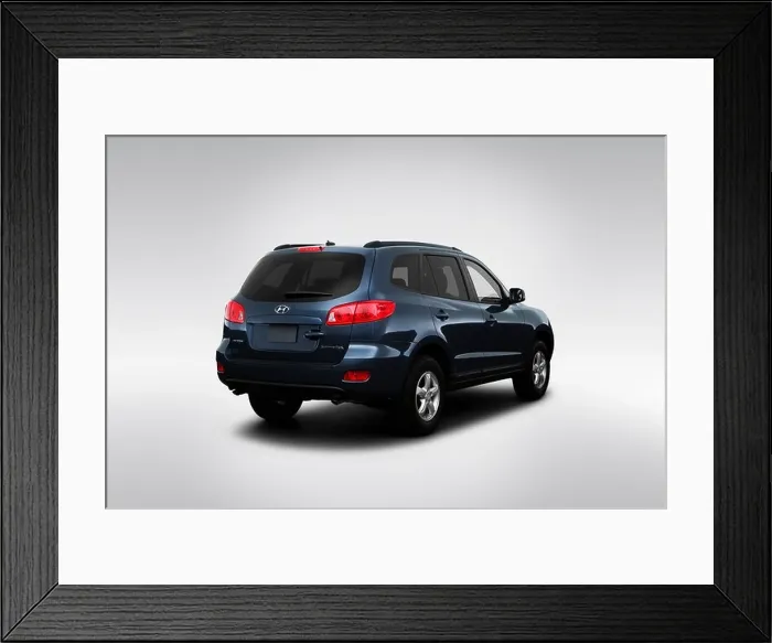 Framed Print : 2008 Hyundai Santa Fe GLS in Blue - Rear angle view Framed Print : 2008 Hyundai Santa Fe GLS in Blue - Rear angle view