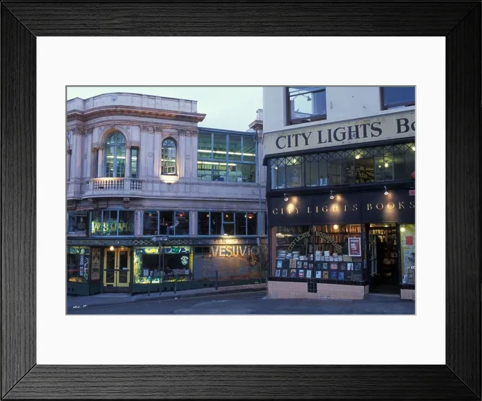 Framed Print : Cafe Vesuvio and City Lights Bookstore in San Francisco California USA Framed Print : Cafe Vesuvio and City Lights Bookstore in San Francisco California USA