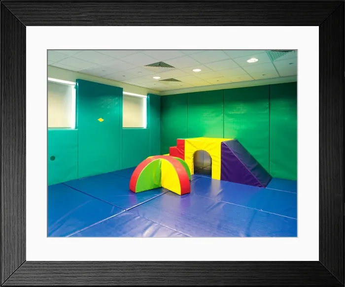 Framed Print : Play area, Beverley and Tollesby School, Middlesbrough Framed Print : Play area, Beverley and Tollesby School, Middlesbrough