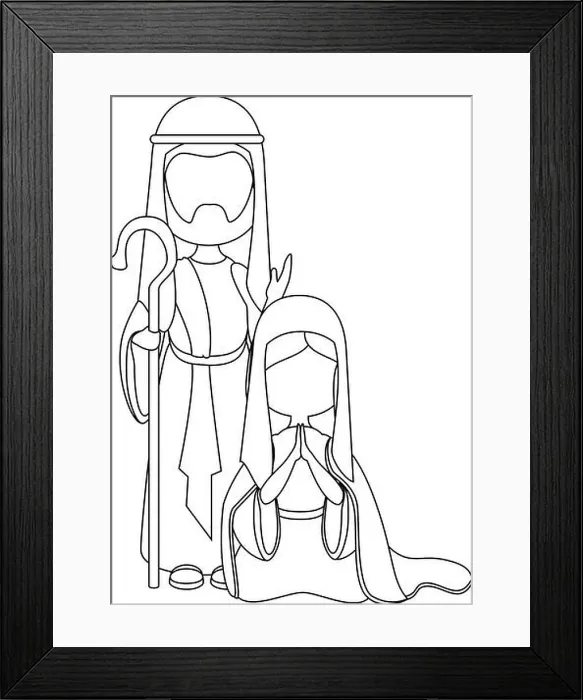 Framed Print : Saint Joseph and virgin mary icon vector illustration graphic design Framed Print : Saint Joseph and virgin mary icon vector illustration graphic design