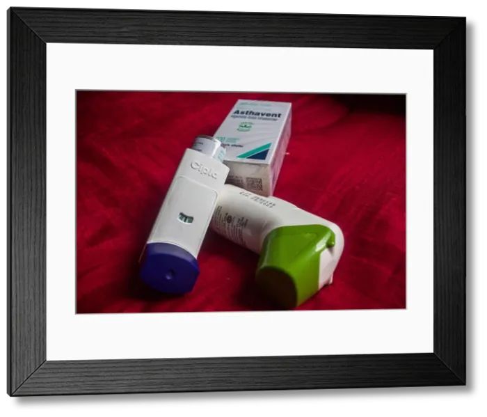 Framed Print : A pair of asthma pumps placed together Framed Print : A pair of asthma pumps placed together