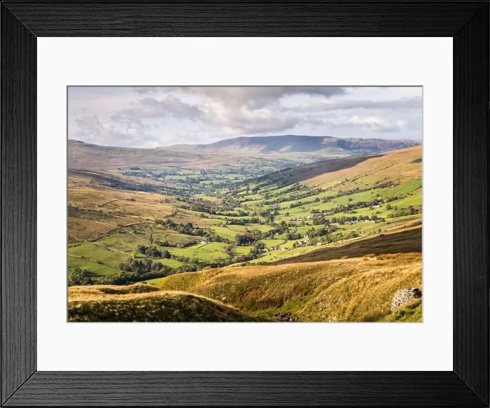 Framed Print : Dentdale from Great Knoutberry Hill, Yorkshire Dales, UK Framed Print : Dentdale from Great Knoutberry Hill, Yorkshire Dales, UK