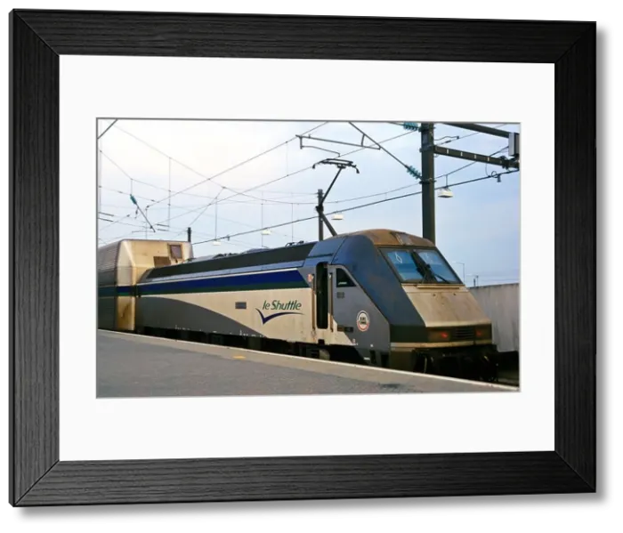 Framed Print : Eurotunnel Le Shuttle train England UK Framed Print : Eurotunnel Le Shuttle train England UK