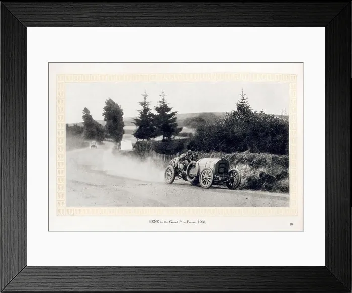 Framed Print : Vintage car, Benz motor car, automobile