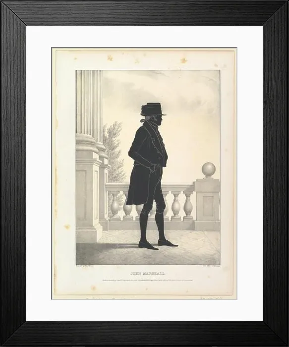Framed Print : Silhouette Portrait of John Marshall Framed Print : Silhouette Portrait of John Marshall