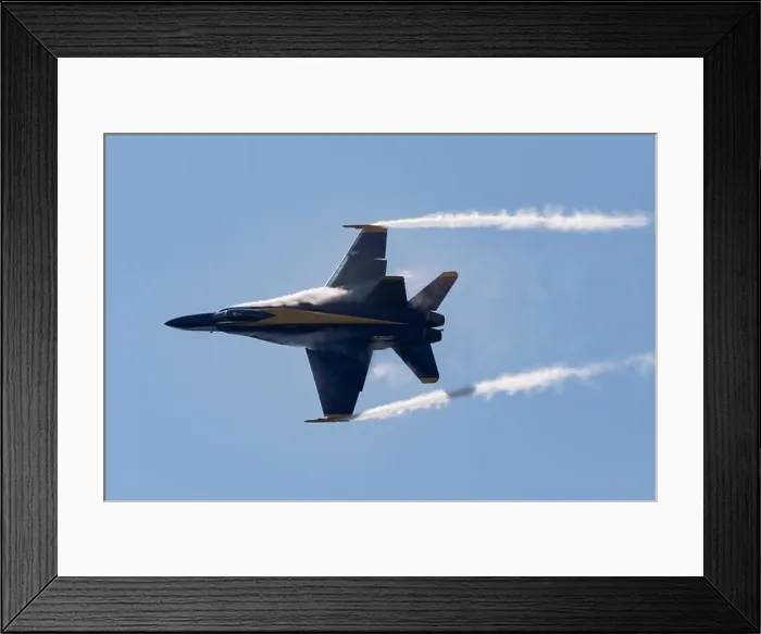 Framed Print : Blue Angels F-18 Hornet with vapor Framed Print : Blue Angels F-18 Hornet with vapor