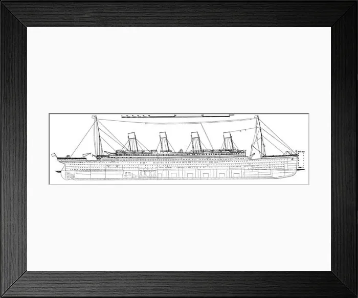 Framed Print : Side plan of the RMS Titanic. 26 May 1911. Anonymous 530 Titanic side plan 1911 Framed Print : Side plan of the RMS Titanic. 26 May 1911. Anonymous 530 Titanic side plan 1911