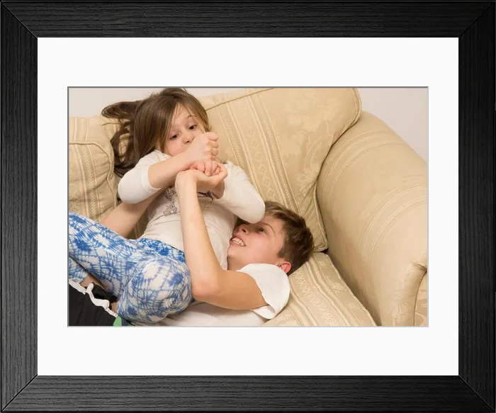 Framed Print : children, boy and girl, brother and sister Framed Print : children, boy and girl, brother and sister