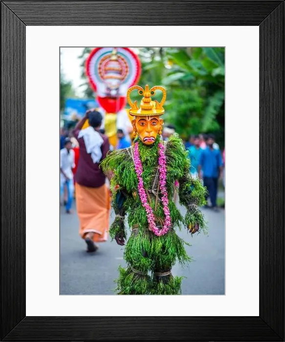 Framed Print : traditional kummatti folk dance performers during onam celebration Framed Print : traditional kummatti folk dance performers during onam celebration