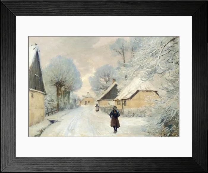 Framed Print : View from Næstved. between 1875 and 1910 by H. A. Brendekilde Framed Print : View from Næstved. between 1875 and 1910 by H. A. Brendekilde
