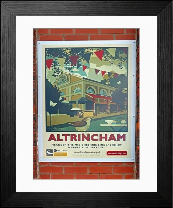Framed Print : Poster for visits to Altrincham Framed Print : Poster for visits to Altrincham