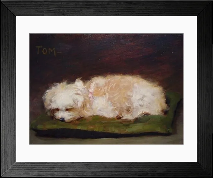 Framed Print : Picture of a Dog by Charles Sprague Pearce