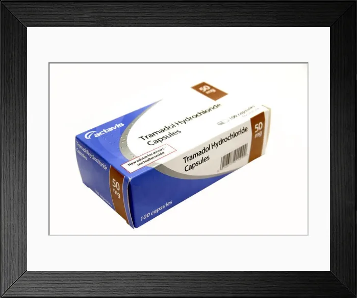 Framed Print : Tramadol hydrochloride capsules medication for moderate & severe pain Framed Print : Tramadol hydrochloride capsules medication for moderate & severe pain
