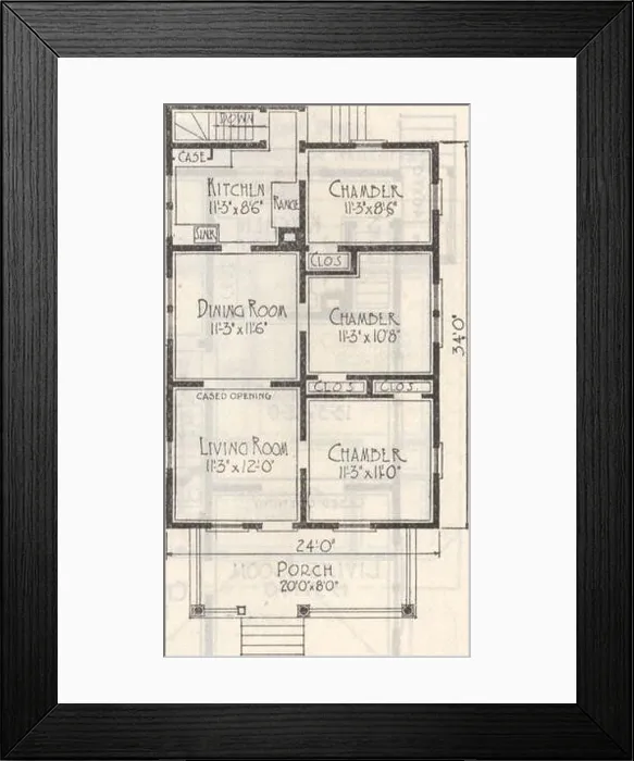 Framed Print : Gordon-Van Tine homes. kitchen case omitted Framed Print : Gordon-Van Tine homes. kitchen case omitted
