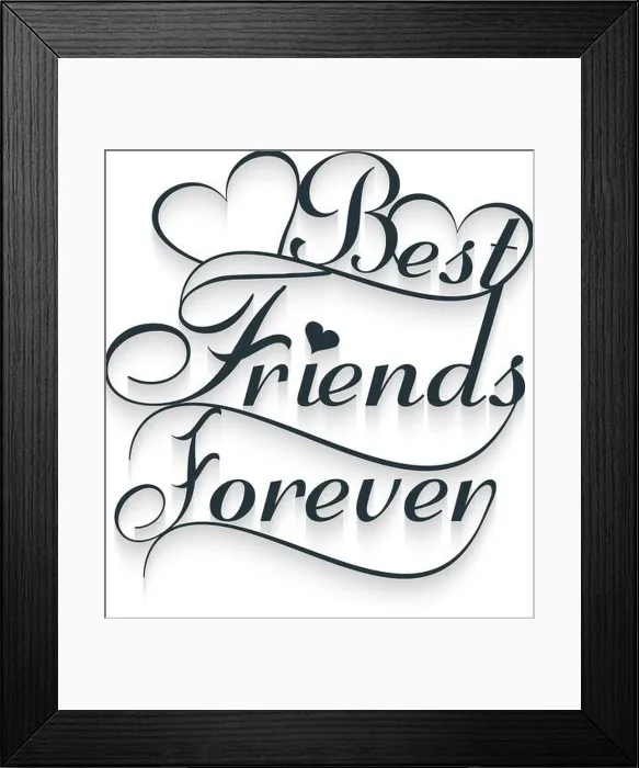 Framed Print : Best friends forever. Calligraphy text. Vector illustration, EPS 10 Framed Print : Best friends forever. Calligraphy text. Vector illustration, EPS 10