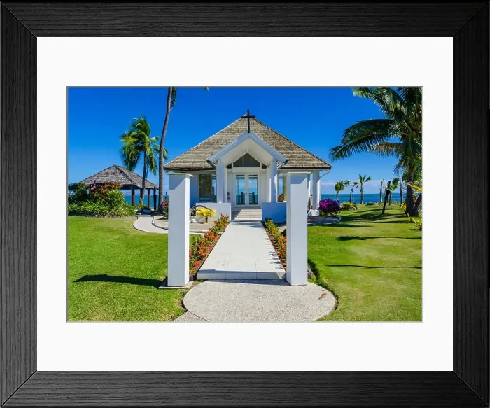 Framed Print : Wedding chapel on Denarau Island Fiji Framed Print : Wedding chapel on Denarau Island Fiji