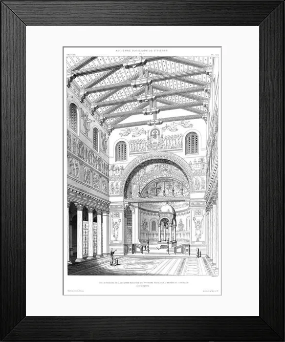 Framed Print : Rome, The Vatican: Interior view of the former Basilica of St Framed Print : Rome, The Vatican: Interior view of the former Basilica of St