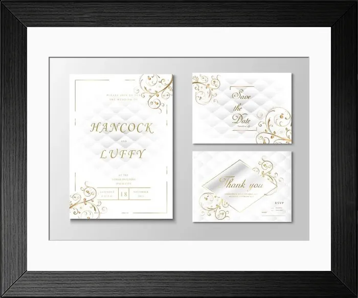 Framed Print : Luxury wedding invitation card template Framed Print : Luxury wedding invitation card template