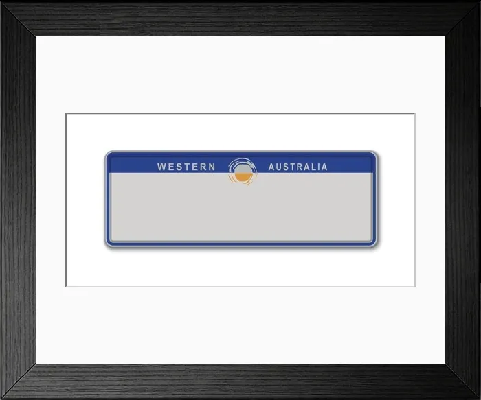 Framed Print : Car number plate. Vehicle registration license of Western Australia State of Australia Framed Print : Car number plate. Vehicle registration license of Western Australia State of Australia