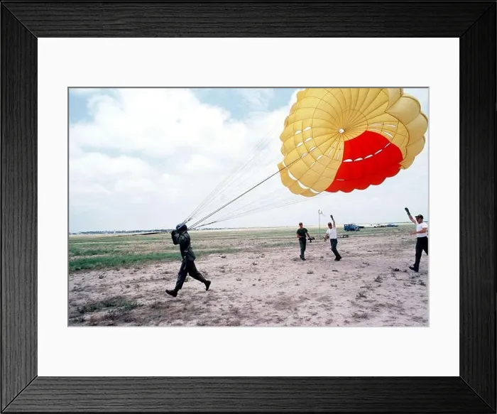 Framed Print : Student pilots learn proper parachuting techniques at the Undergraduate Pilot Training Facility Framed Print : Student pilots learn proper parachuting techniques at the Undergraduate Pilot Training Facility