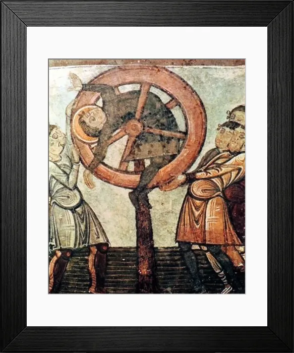 Framed Print : Fresco depicting St. Catherine becoming a martyr